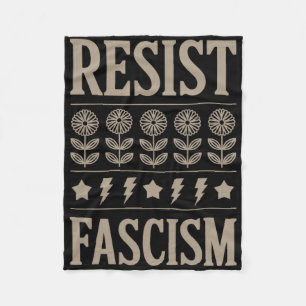Motstå fascism protestera Trump Anti Trump 10 Fleecefilt