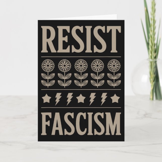 Motstå fascism protestera Trump Anti Trump 10  Kort (Framsida)