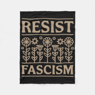 Motstå fascism protestera Trump Anti Trump 8 Fleecefilt