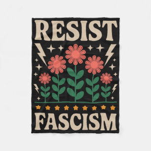 Motstå fascism protestera Trump Anti Trump Fleecefilt
