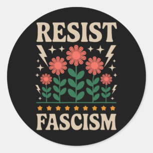 Motstå fascism protestera Trump Anti Trump  Runt Klistermärke