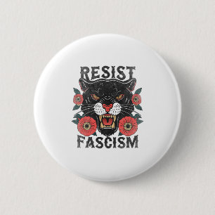 Motstå fascism Tiger Anti-trump Social rättvisa Kv Knapp