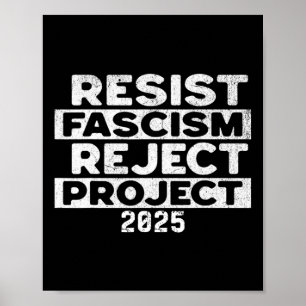 Motstå fascismen Förkasta Projekt 2025  Poster