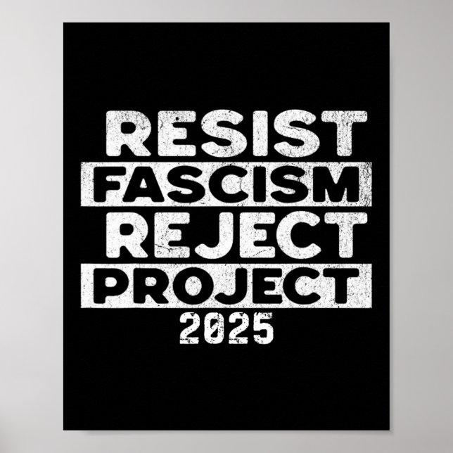 Motstå fascismen Förkasta Projekt 2025  Poster (Framsidan)