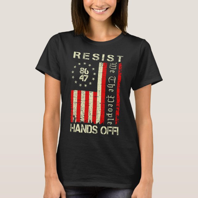Motstå Händer Av Protestera Socialförsäkring Medic T Shirt (Framsida)