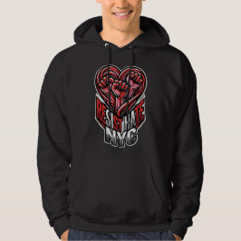 Motstå Hat Nyc Hjärta Och Upprepad Solidaritet Fis Hoodie
