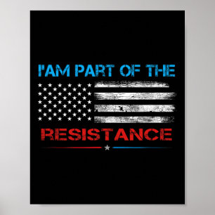 Motstå jag är en del av motståndet Anti Trump för Poster