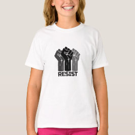 Motstå med näven - i svart 0003 t shirt