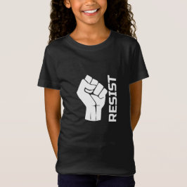 Motstå med näven - i vitt 0002 t shirt