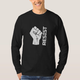 Motstå med näven - i vitt 0002 t shirt