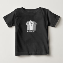 Motstå med näven - i vitt 0003 t shirt