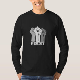 Motstå med näven - i vitt 0003 t shirt
