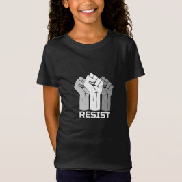 Motstå med näven - i vitt 0003 t shirt
