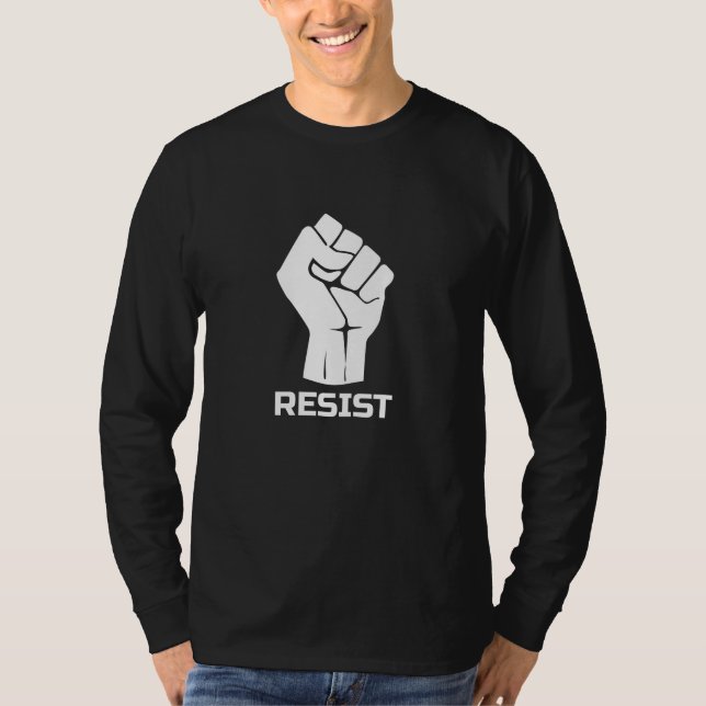 Motstå med näven - i vitt t shirt (Framsida)