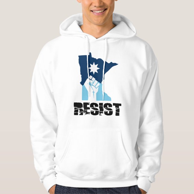 Motstå Minnesota Raisad Näve Hoodie (Framsida)