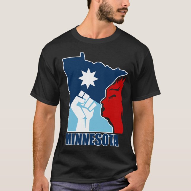 Motstå Minnesota Raisad Näve T Shirt (Framsida)
