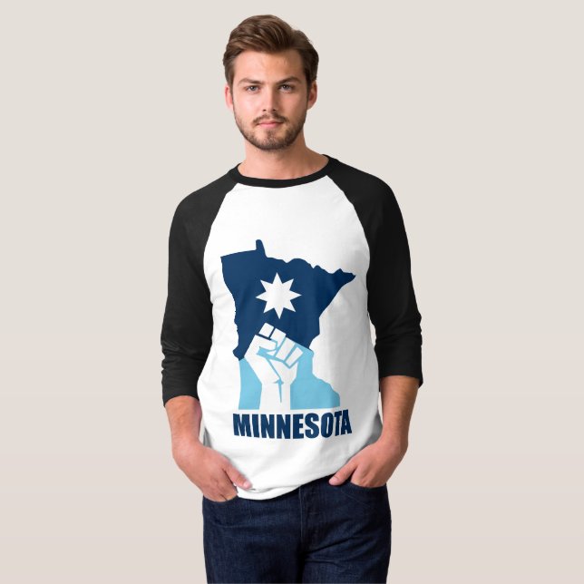 Motstå Minnesota Raisad Näve T Shirt (Hel framsida)