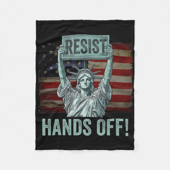 Motstå Motstånd Staty Of Liberty Händer Av Protest Fleecefilt (Framsidan)