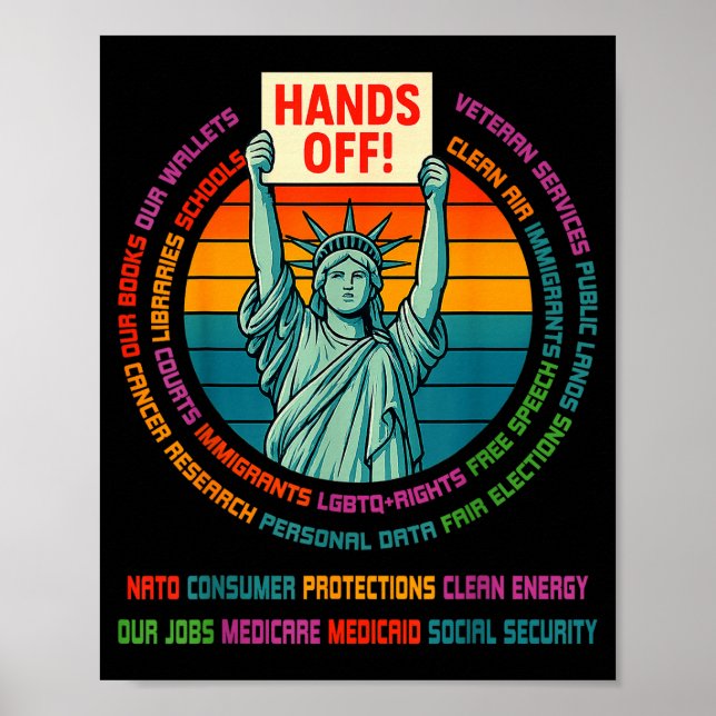 Motstå Motstånd Usa Frihetsgudinnan Hände Av  Poster (Framsidan)