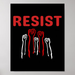 Motstå näven Var en del av motståndet Anti Trump 2 Poster