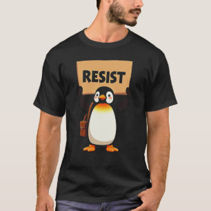 Motstå Pingvinaktivism Grafisk Design T Shirt