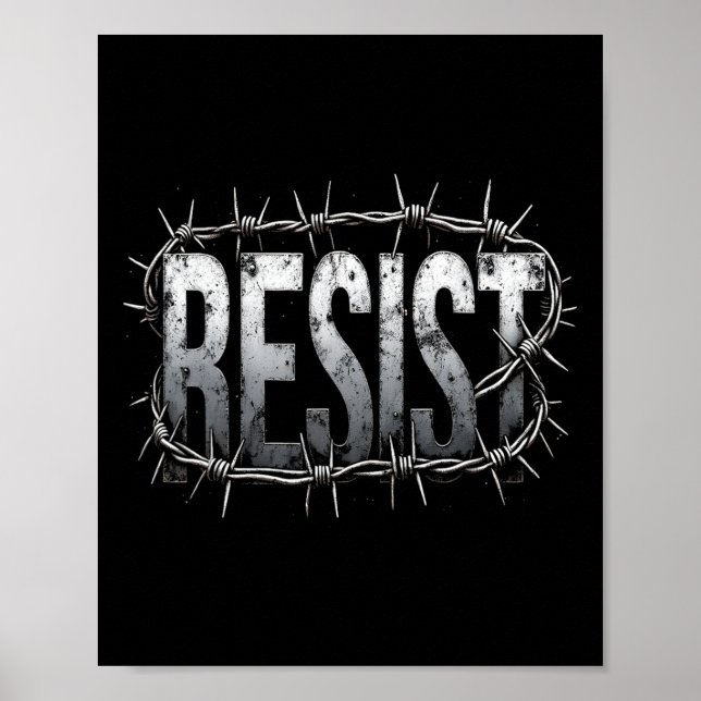 Motstå politiskt protesterande  poster (Framsidan)