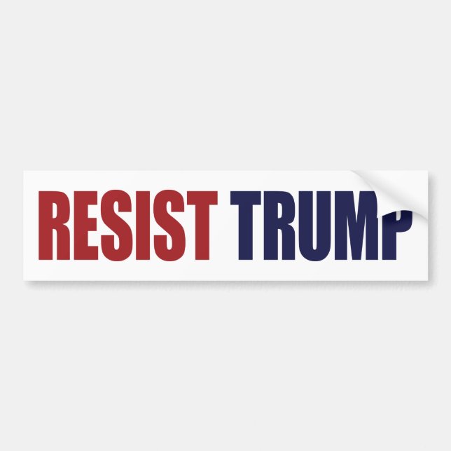 Motstå president Trump - Anti Trump Bildekal (Framsidan)