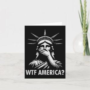 Motstå protest Wtf Amerika Frihetsstatyn Jämlikhet Kort