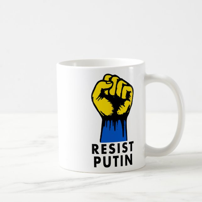 Motstå Putin protest lyft näve  Kaffemugg (Höger)