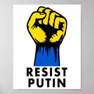 Motstå Putin protest lyft näve Poster