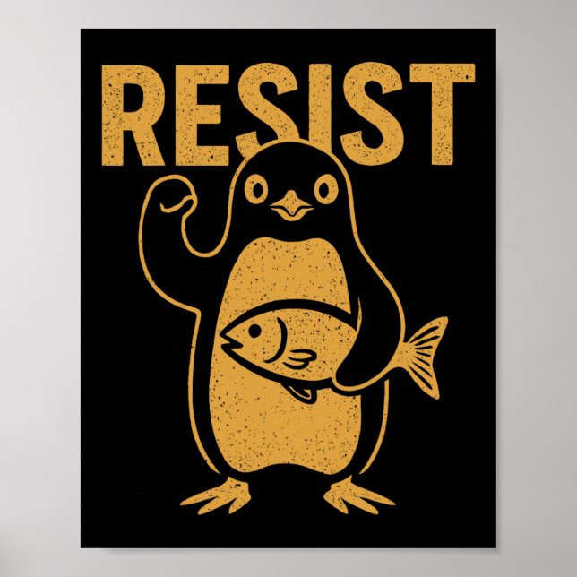 Motstå Rebellpingvinprotest mot tullmotstånd Poster (Framsidan)