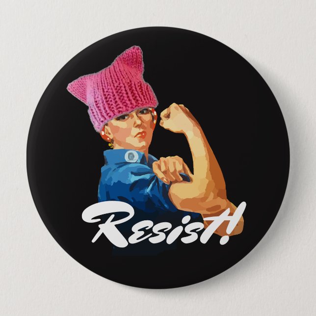 "Motstå!", & Rosie i Pussyhatt Knapp (Framsida)