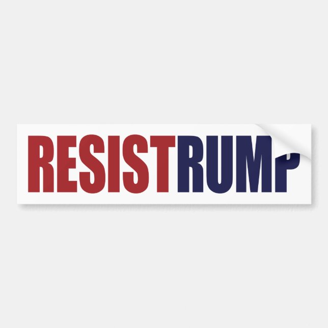 Motstå Rump - Anti President Trump Bildekal (Framsidan)