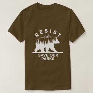 Motstå Spara Våra Parker Alt Us Nationalparker Bjö T Shirt