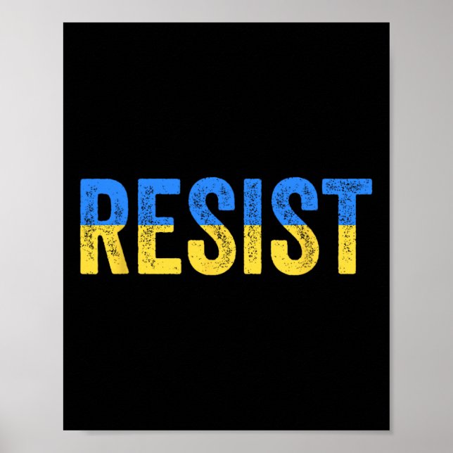 Motstå Stå med Ukraina Stöd Ukraina Protest  Poster (Framsidan)