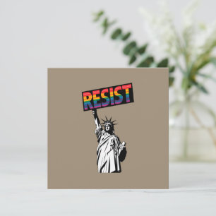 Motstå Staty of Liberty Feministisk Present Inbjudningar