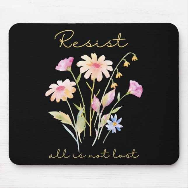 Motstå subtila antitrumpflorala botaniska proteste musmatta (Framsidan)