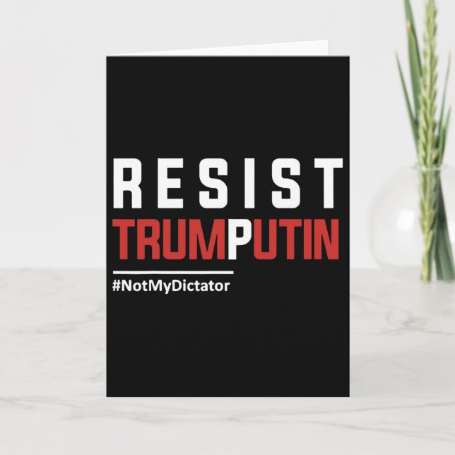 Motstå Trump Putin  Kort (Framsida)