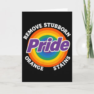 Motstå Trump Ta bort envisa orange fläckar Pride M Kort