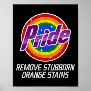 Motstå Trump Ta Bort envisa Orange Fläckar Stolthe Poster