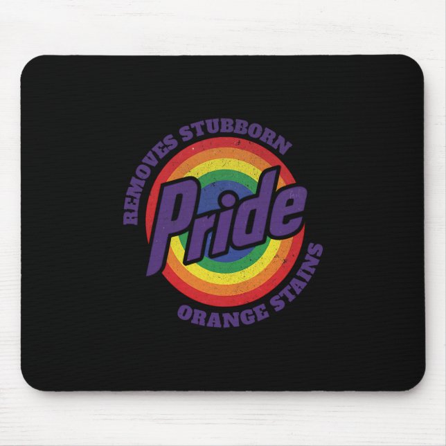 Motstå Trump Ta bort envisa orangea fläckar Pride  Musmatta (Framsidan)