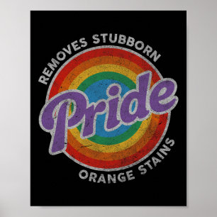 Motstå Trump Ta Bort envisa Orangefläckar Lgbtq P Poster