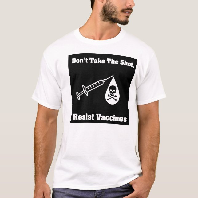 Motstå vaccin t shirt (Framsida)