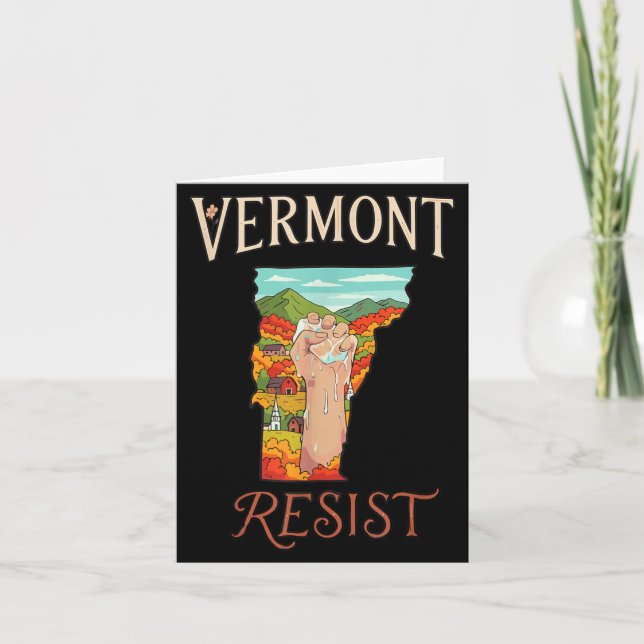 Motstå Vermont politisk protest Kort (Framsida)