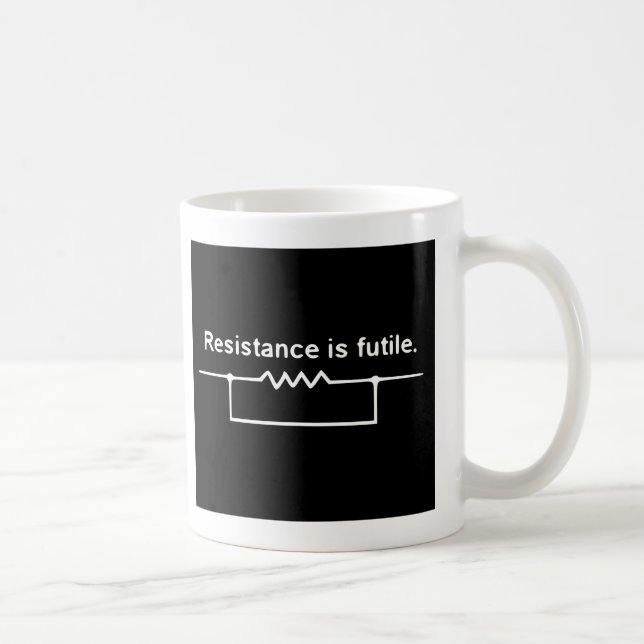 Motstånd är futile. kaffemugg (Höger)