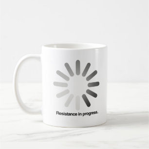 Motstånd pågår kaffemugg