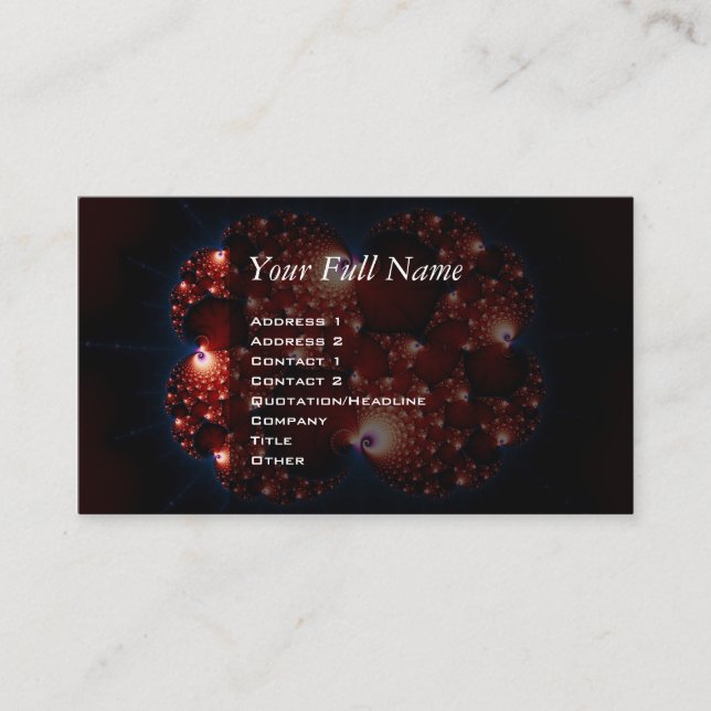 Motståndare - Fractal Art Visitkort (Framsida)