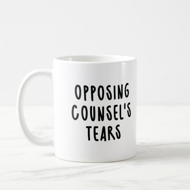 Motståndare till advokaten Tårar Funny Lawyer Kaffemugg (Vänster)