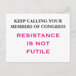 Motståndet mot samtalskongressen är INTE Futile Vykort