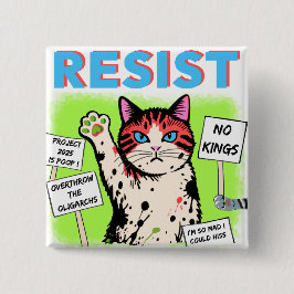 Motstånds Protest Katt Knapp